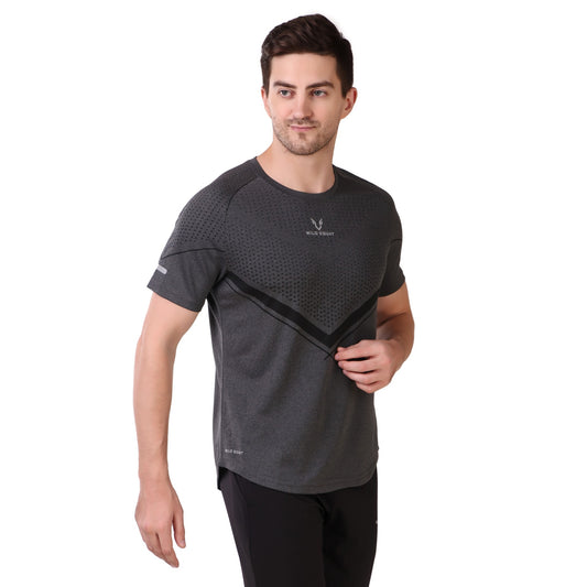 Partly Sublimated Dual Tone T-Shirts - Grey