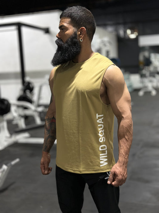 Pro-Fit Sleeveless Gym Tee - Mustard