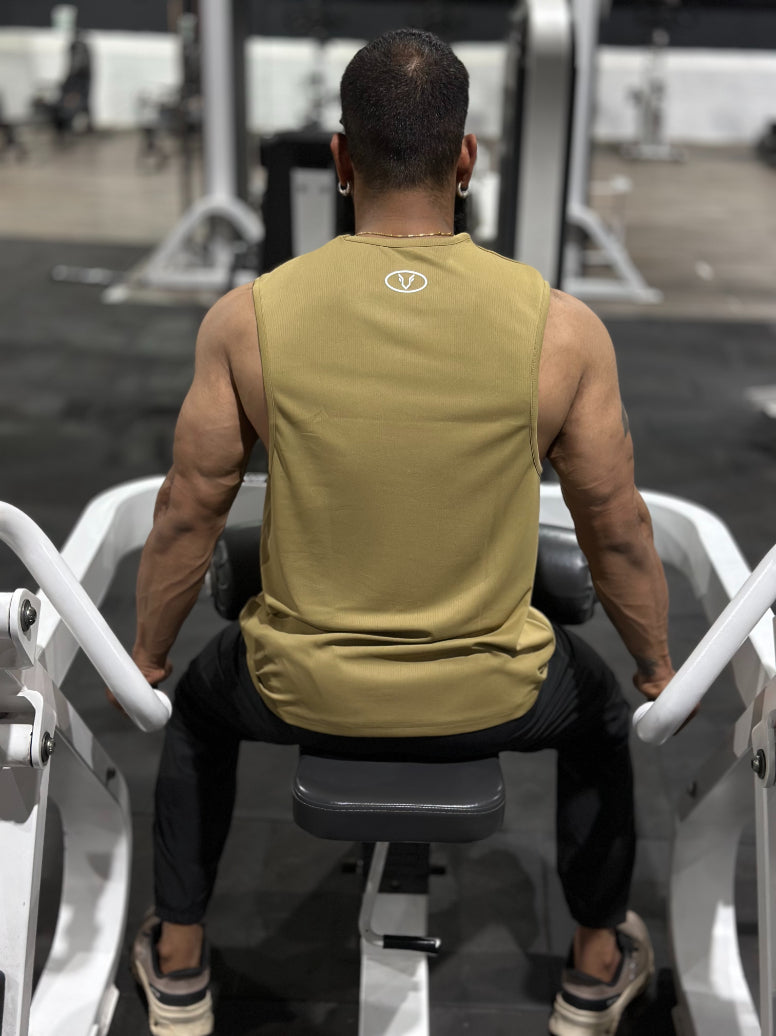 Pro-Fit Sleeveless Gym Tee - Mustard