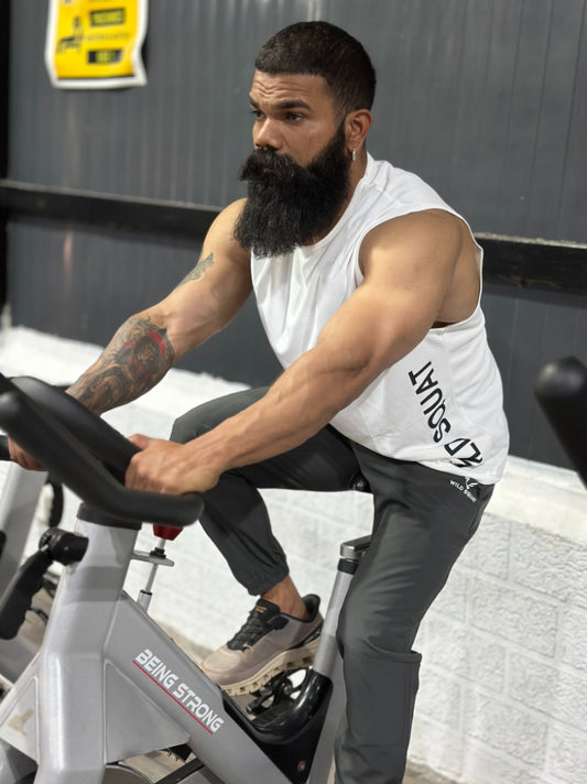 Pro-Fit Sleeveless Gym Tee - White