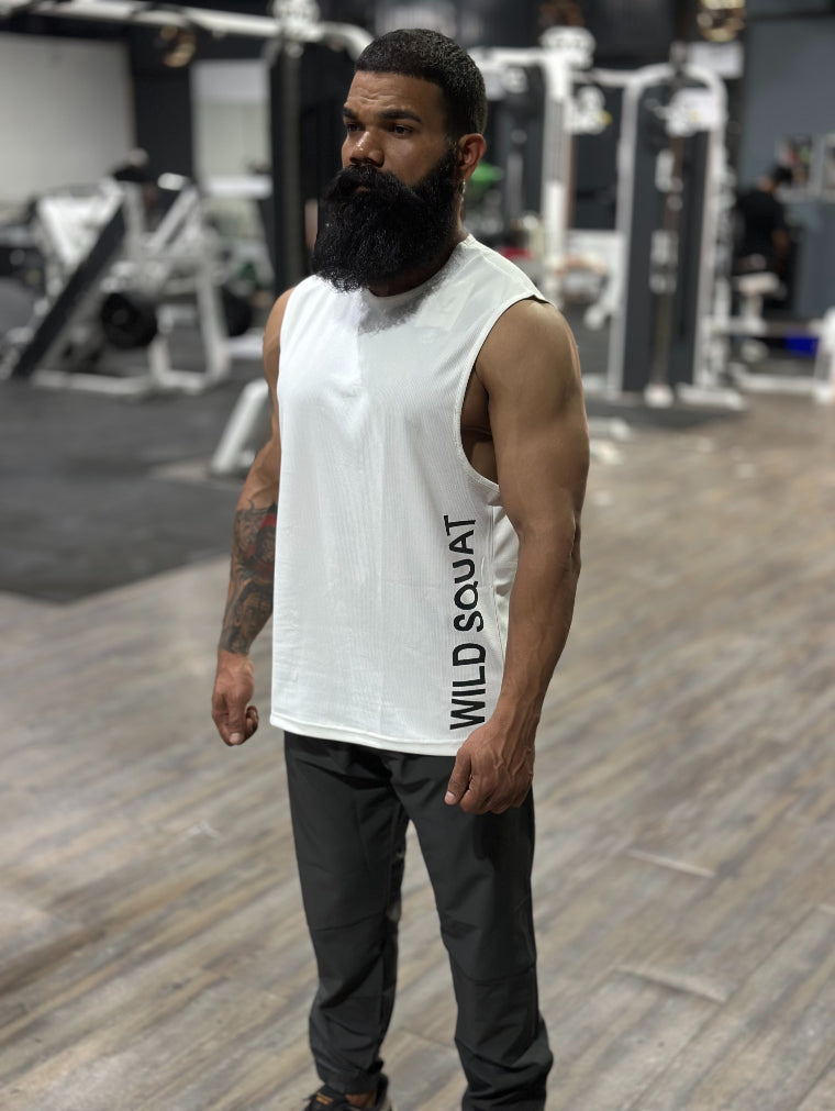 Pro-Fit Sleeveless Gym Tee - White