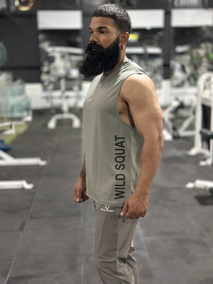 Pro-Fit Sleeveless Gym Tee - Grey