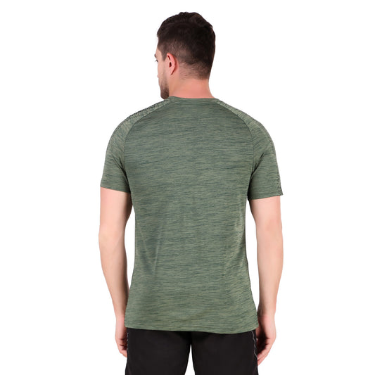 Sublimated Grindle Melange T-Shirt - Olive Green