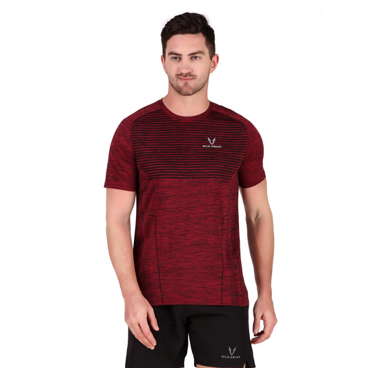 Sublimated Grindle Melange T-Shirt - Maroon